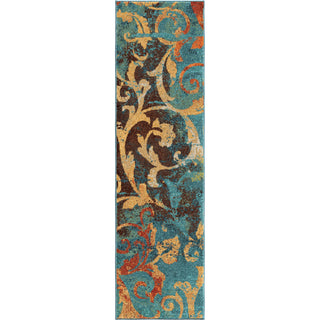 Orian Rugs Vibrance Watercolor Scroll Multi Area Rug Runner