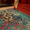 Orian Rugs Vibrance Watercolor Scroll Multi Area Rug Room Scene Feature