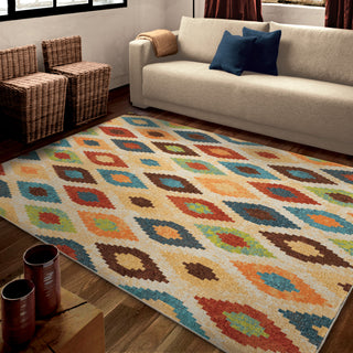 Orian Rugs Vibrance Aspect Twists Multi Area Rug Room Scene Feature