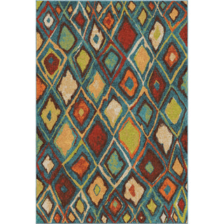 Orian Rugs Vibrance Dazzling Diamond Blue Area Rug main image