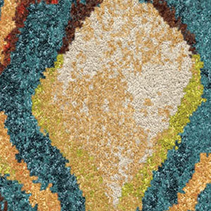 Orian Rugs Vibrance Dazzling Diamond Blue Area Rug Swatch