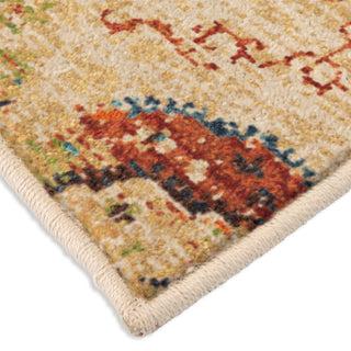 Orian Rugs Vibrance Danling Beige Area Rug Corner Shot