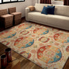 Orian Rugs Vibrance Danling Beige Area Rug Room Scene Feature