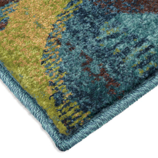 Orian Rugs Vibrance Native Stories Blue Area Rug Corner Shot