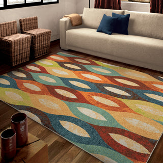 Orian Rugs Vibrance Dancing Stream Multi Area Rug Room Scene Feature