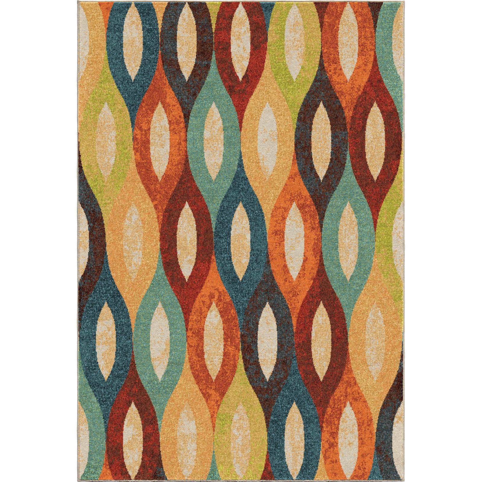 Round Orian Rugs Orian Rugs Vibrance Watercolor Scroll Multi Area Rug – Incredible Rugs ...