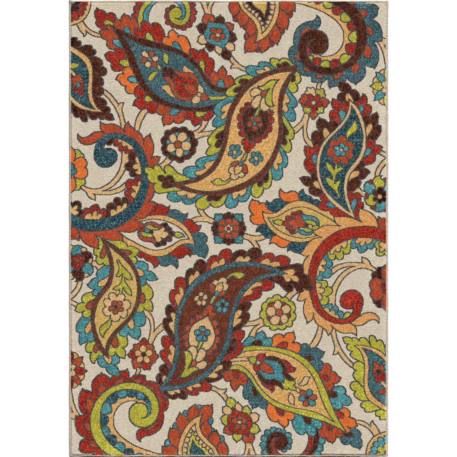 Round Orian Rugs Orian Rugs Vibrance Watercolor Scroll Multi Area Rug – Incredible Rugs ...
