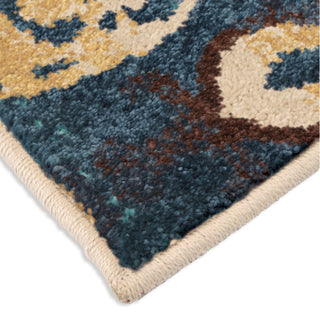 Orian Rugs Vibrance Turbie Blue Area Rug Corner Shot