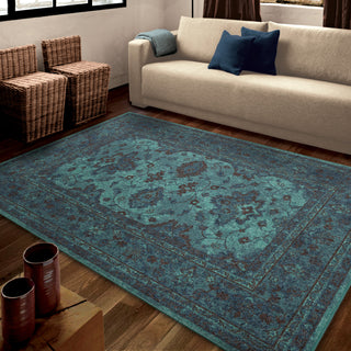 Orian Rugs Vibrance Grimaldi Blue Area Rug Room Scene Feature