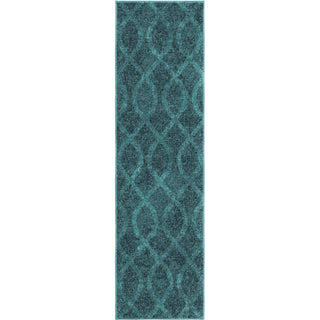 Orian Rugs Vibrance Tour de Loops Blue Area Rug Runner