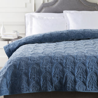 Surya Vienna VIE-2001 Blue Bedding Twin Quilt