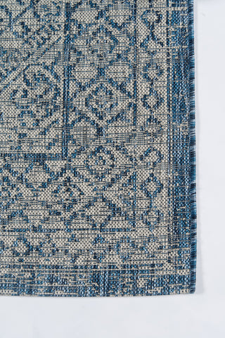 Momeni Villa VI-13 Blue Area Rug by Novogratz Close up