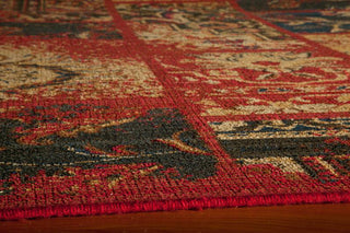 Momeni Vintage VIN-7 Raspberry Area Rug Corner Shot