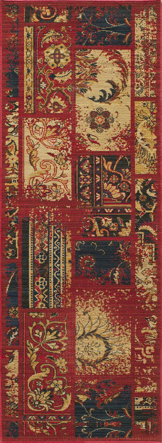 Momeni Vintage VIN-7 Raspberry Area Rug Closeup