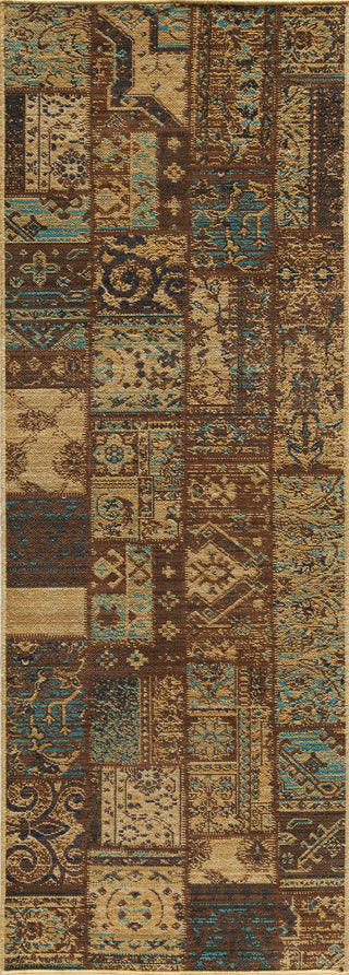 Momeni Vintage VIN11 Light Blue Area Rug Close Up