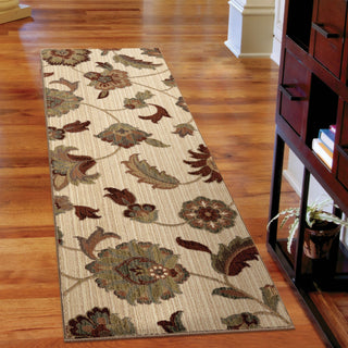 Orian Rugs Virtuous Garden Story Ivory Area Rug Room Scene Runner
