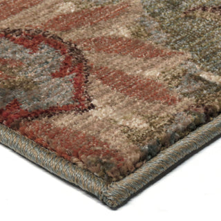 Orian Rugs Virtuous Garden Story Blue Area Rug Corner Shot