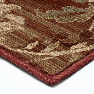 Orian Rugs Virtuous Stoke Red Area Rug Corner Shot