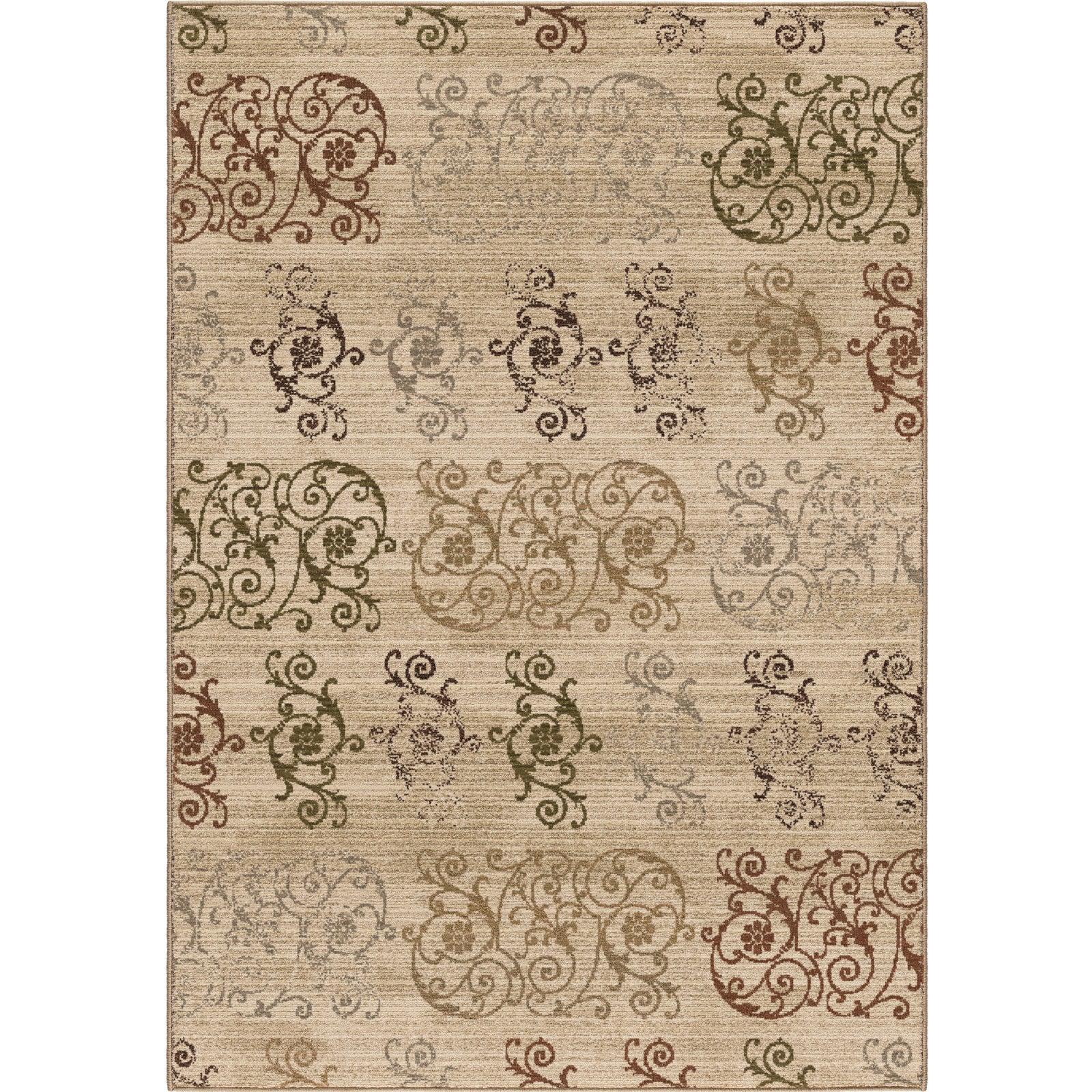 Orian Rugs Virtuous Neutral Damask Beige Area Rug main image