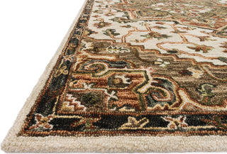 Loloi Victoria VK-15 Ivory/Tobacco Area Rug Corner Image Feature