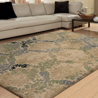 Orian Rugs Vivacious Soft Links Beige Area Rug Room Scene Feature