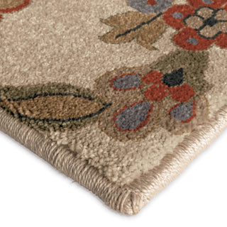 Orian Rugs Vivacious Flower Fields Beige Area Rug Corner Shot