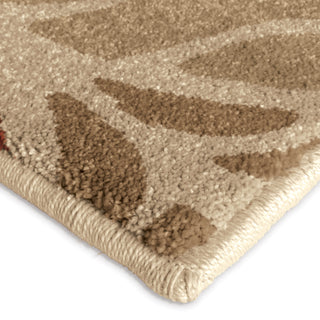 Orian Rugs Vivacious Leaf Levels Beige Area Rug Corner Shot