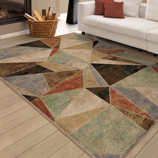 Orian Rugs Vivacious Broken Pane Multi Area Rug Room Scene Feature