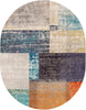 Unique Loom Vivid T-VIVD1 Multi Area Rug Oval Top-down Image