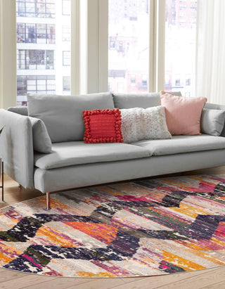 Unique Loom Vivid T-VIVD2 Multi Area Rug Oval Lifestyle Image