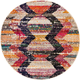 Unique Loom Vivid T-VIVD2 Multi Area Rug Round Top-down Image