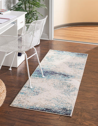 Unique Loom Vivid T-VIVD3 Blue Area Rug Runner Lifestyle Image