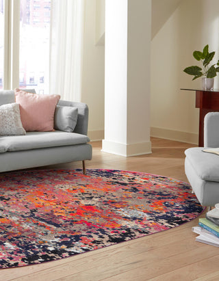 Unique Loom Vivid T-VIVD6 Multi Area Rug Oval Lifestyle Image