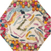 Unique Loom Vivid T-VIVD7 Multi Area Rug Octagon Top-down Image