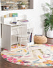 Unique Loom Vivid T-VIVD7 Multi Area Rug Round Lifestyle Image