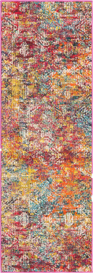 Unique Loom Vivid T-VIVD8 Multi Area Rug Runner Top-down Image