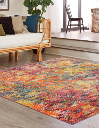 Unique Loom Vivid T-VIVD8 Multi Area Rug Square Lifestyle Image