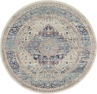 Nourison Vintage Kashan VKA07 Ivory Blue Area Rug