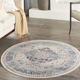 Nourison Vintage Kashan VKA07 Ivory Blue Area Rug