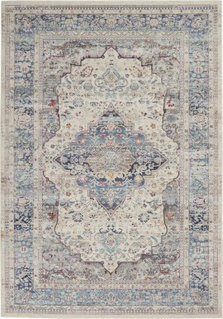 Nourison Vintage Kashan VKA07 Ivory Blue Area Rug