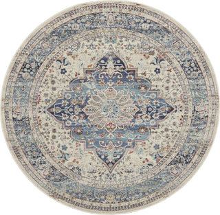 Nourison Vintage Kashan VKA07 Ivory Blue Area Rug