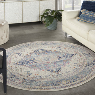 Nourison Vintage Kashan VKA07 Ivory Blue Area Rug