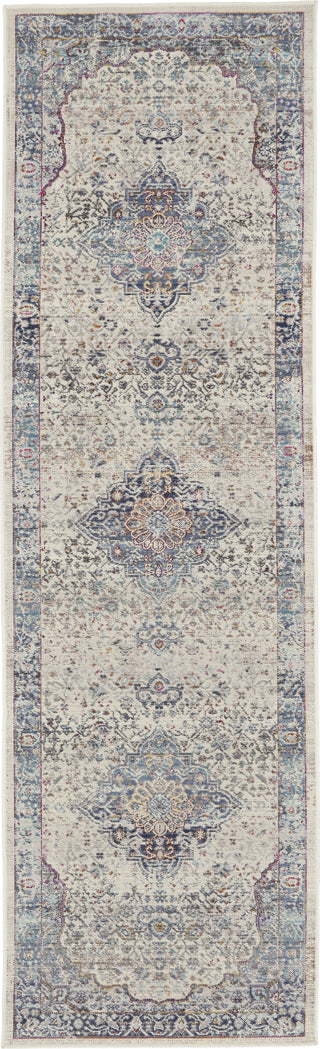 Nourison Vintage Kashan VKA07 Ivory Blue Area Rug