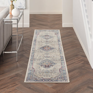 Nourison Vintage Kashan VKA07 Ivory Blue Area Rug