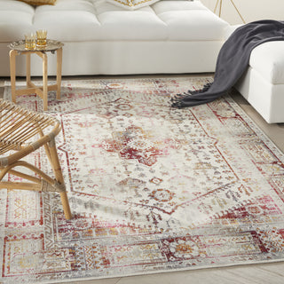 Nourison Vintage Kashan VKA08 Ivory Red Area Rug