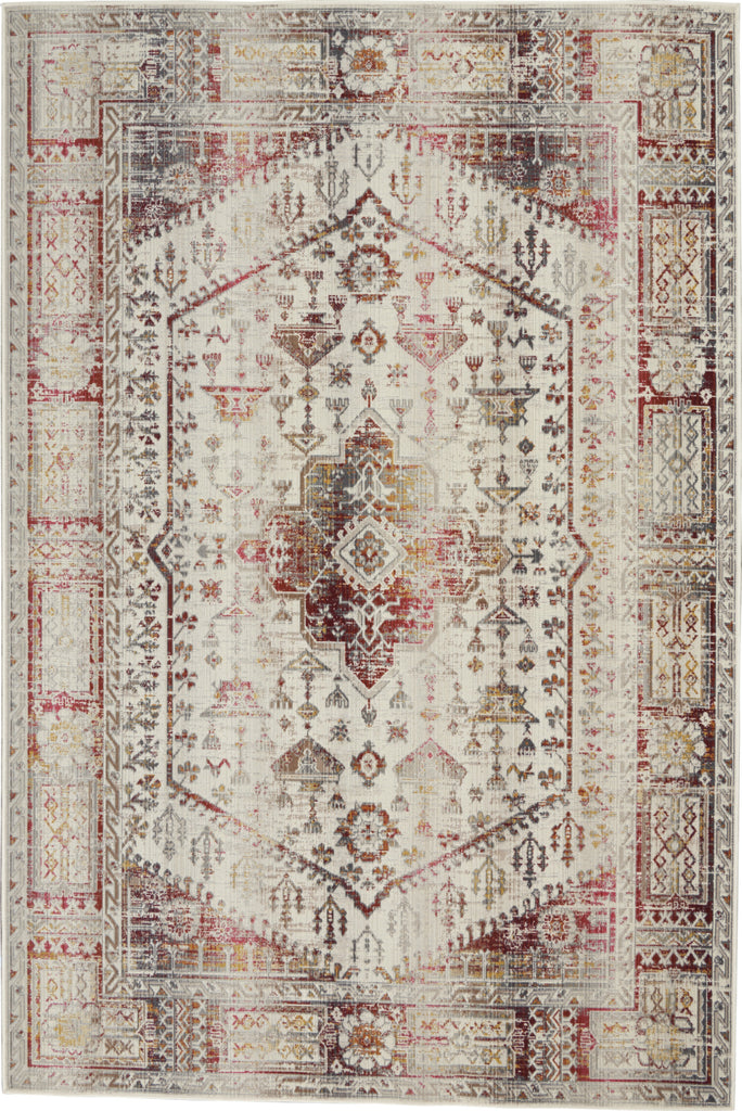 Nourison Vintage Kashan VKA08 Ivory Red Area Rug