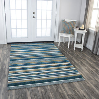 Rizzy Villa VLA101 TEAL Area Rug Room Image Feature