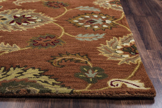 Rizzy Valintino VN9453 Rust Area Rug Edge Shot