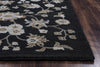 Rizzy Valintino VN9534 Black Area Rug Edge Shot