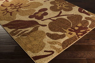 Surya Ventura VNT-7013 Burgundy Machine Loomed Area Rug Corner Shot